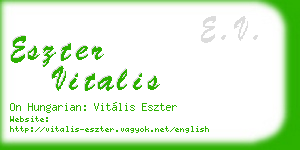 eszter vitalis business card